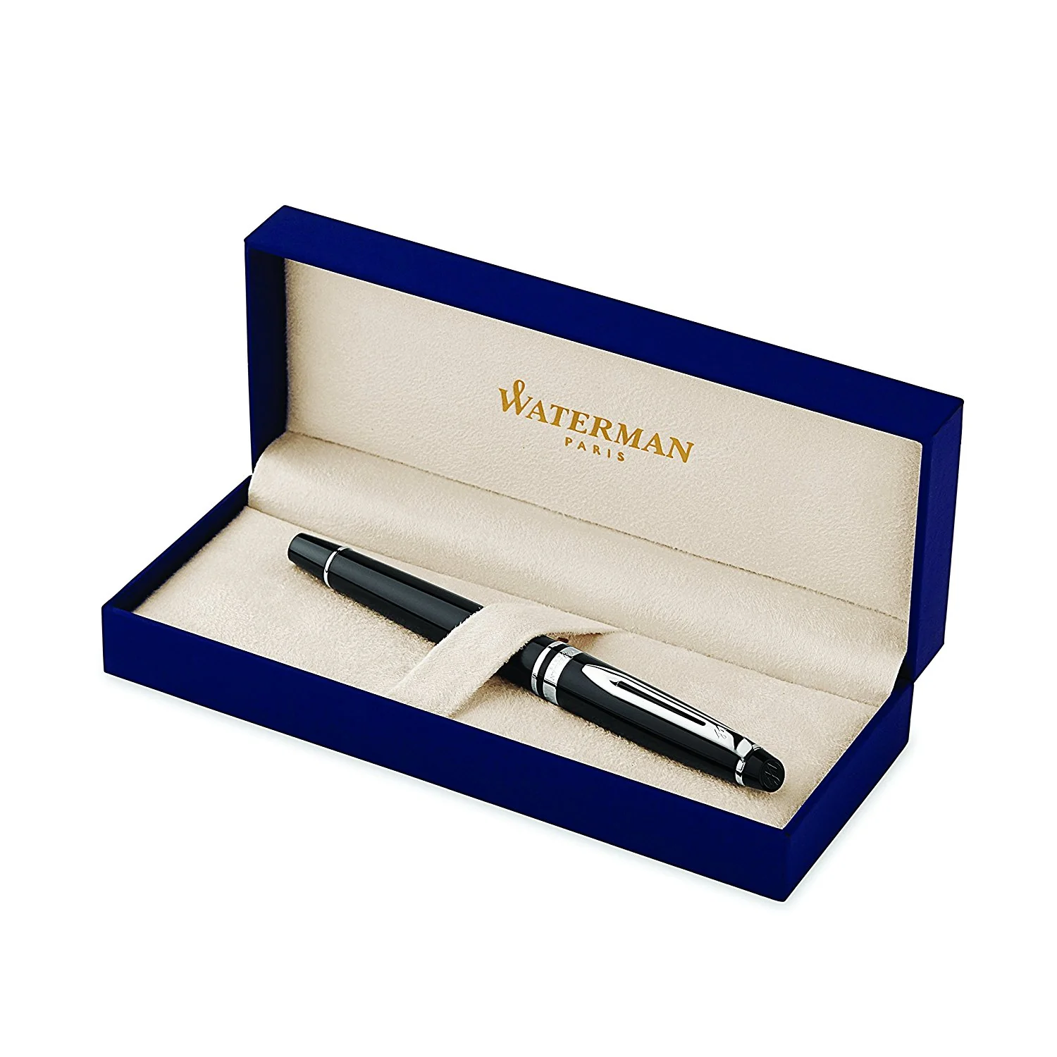 Waterman Expert Rollerball Pen in Black with Chrome Trim - Image 9