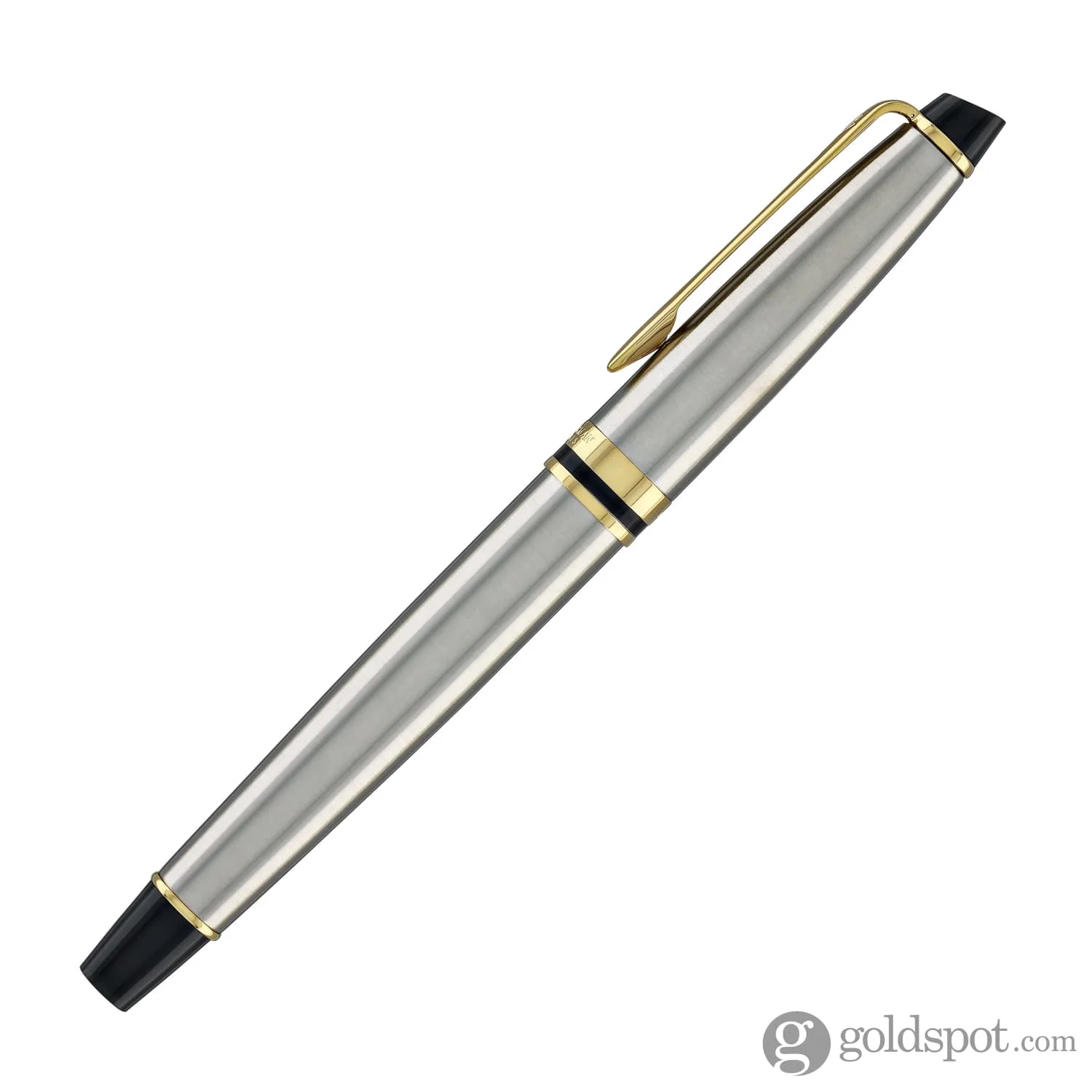 Waterman Expert Rollerball Pen in Stainless Steel with Gold Trim - Image 5