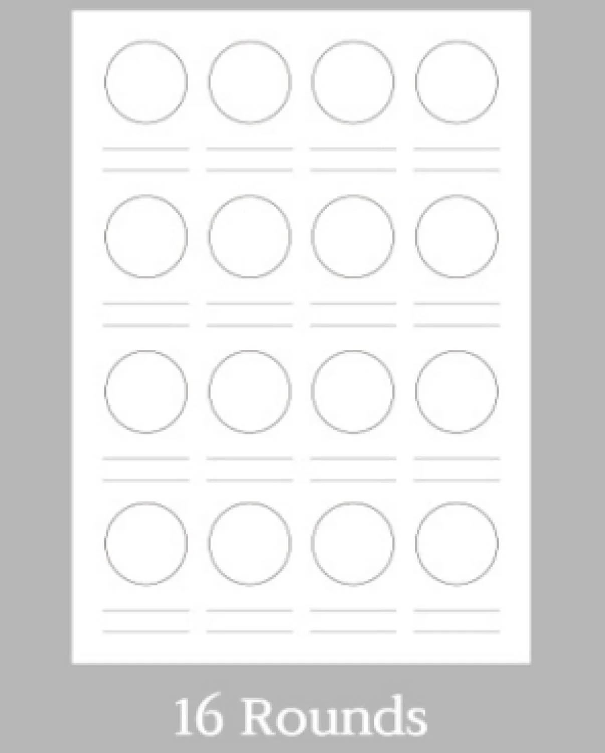 Wearingeul Ink Color Swatch Paper - 16 Rounds Design