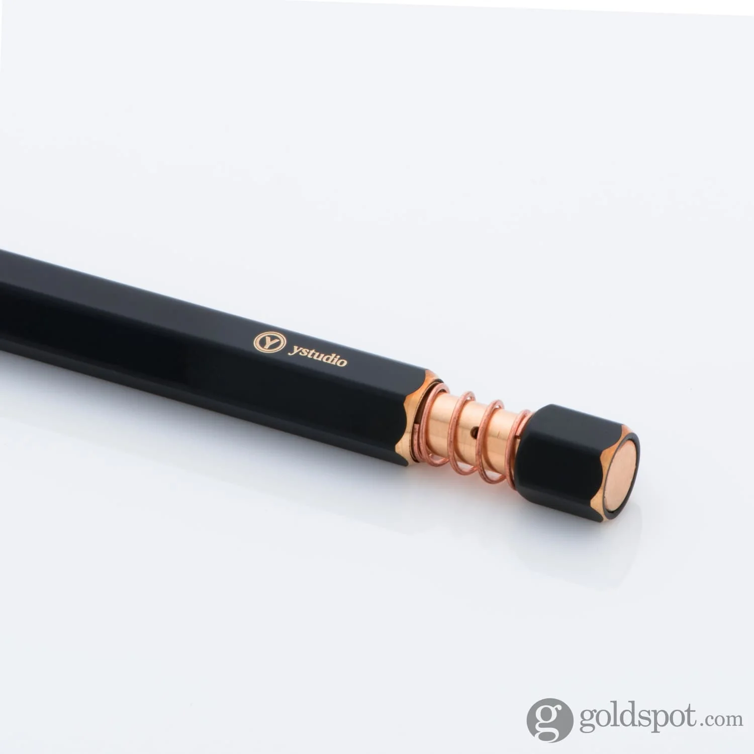 ystudio Brassing Ballpoint Pen in Black - Image 3