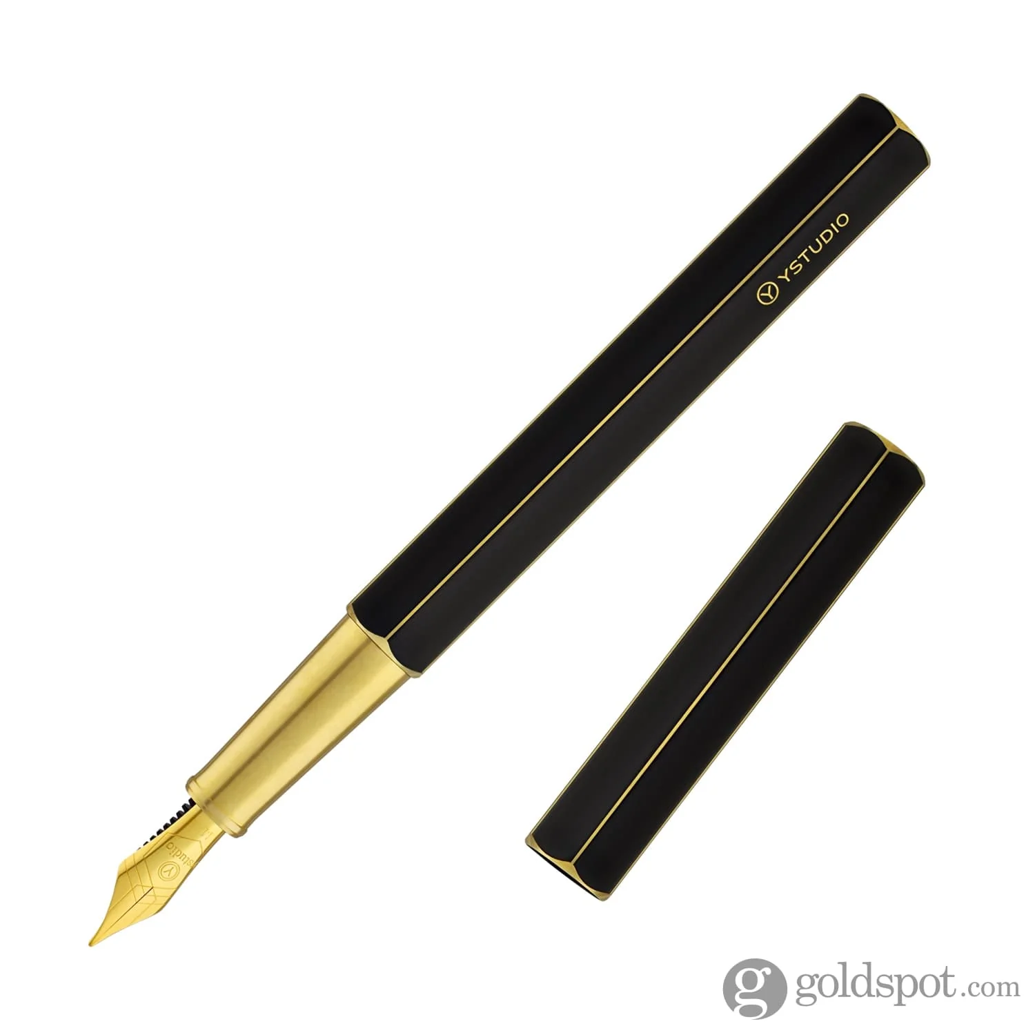 ystudio Classic Revolve Fountain Pen in Black - Image 2