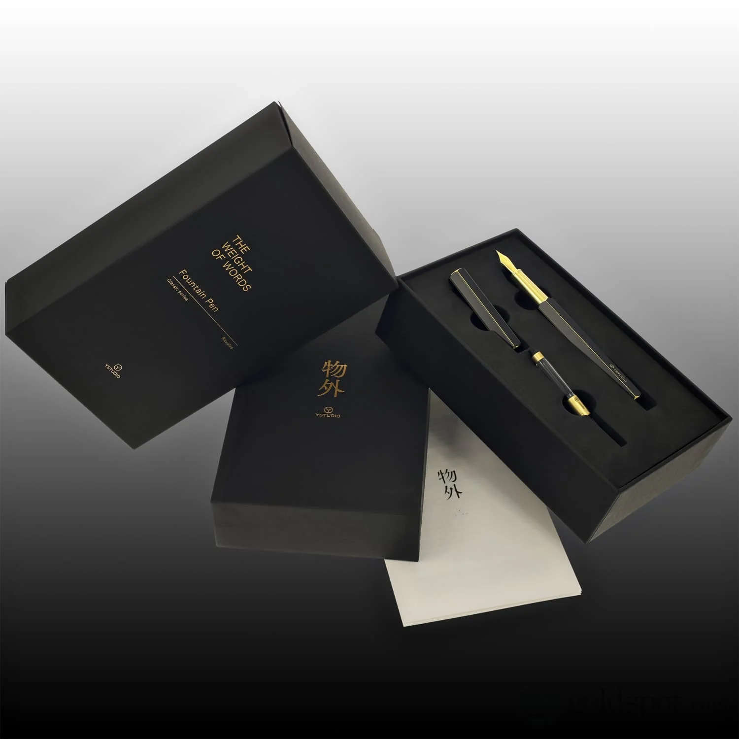ystudio Classic Revolve Fountain Pen in Black - Image 8