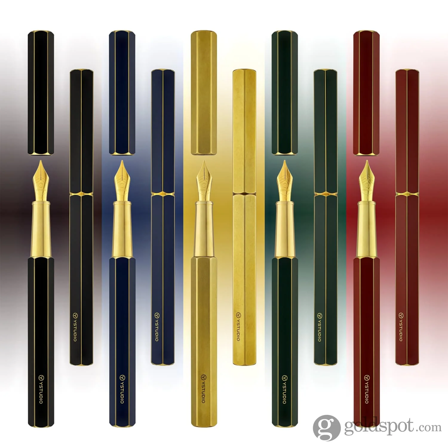 ystudio Classic Revolve Fountain Pen in Black - Image 9