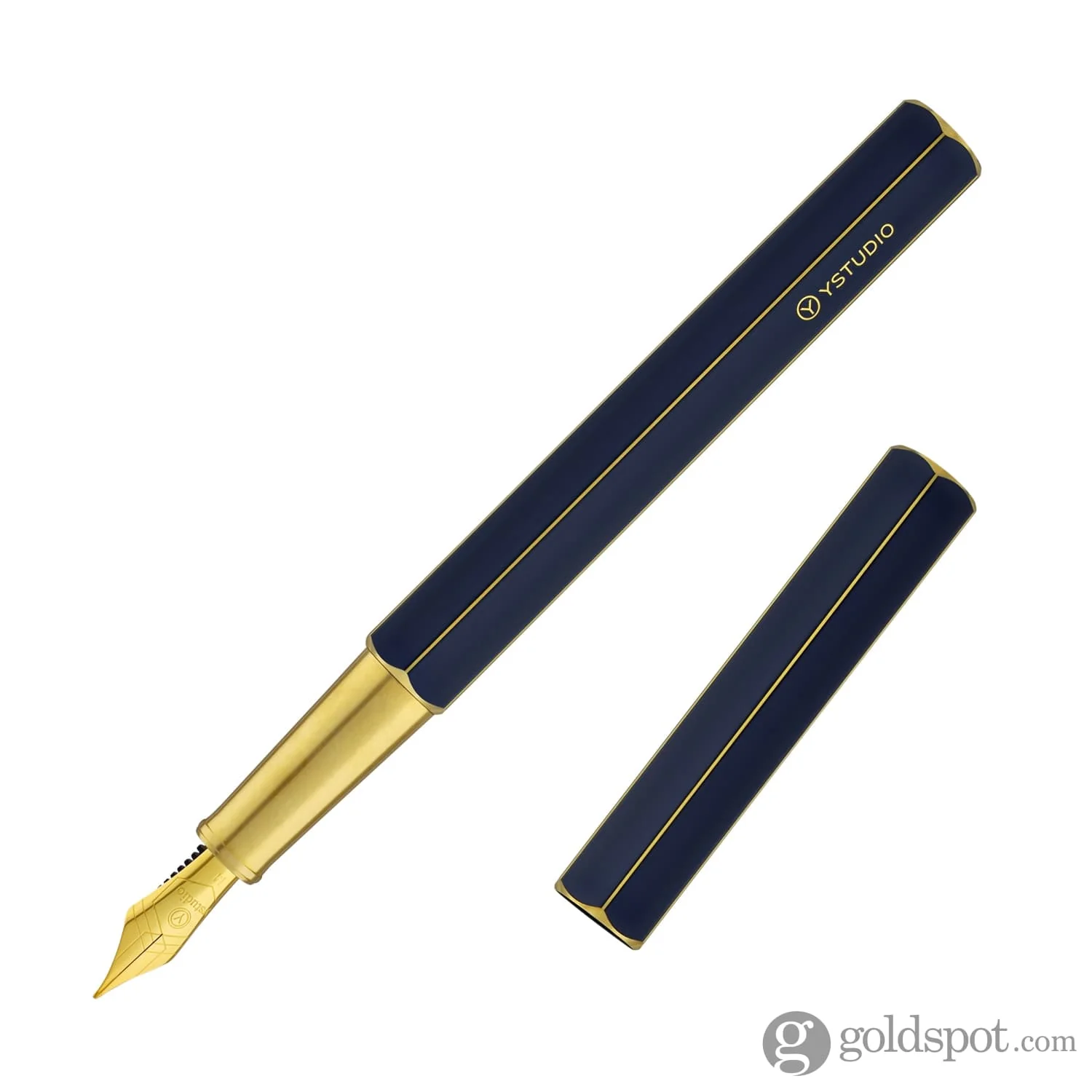 ystudio Classic Revolve Fountain Pen in Blue - Image 2