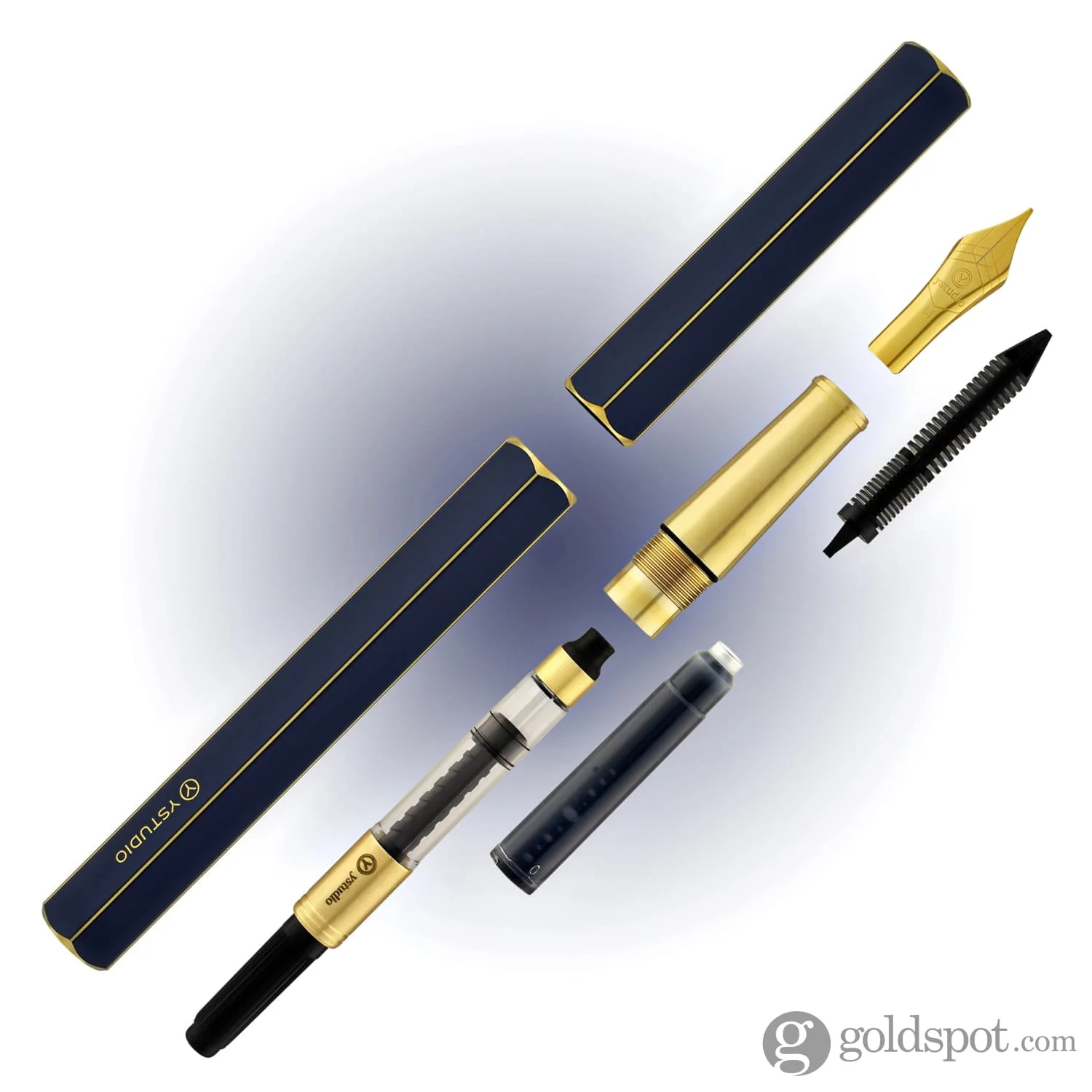ystudio Classic Revolve Fountain Pen in Blue - Image 6