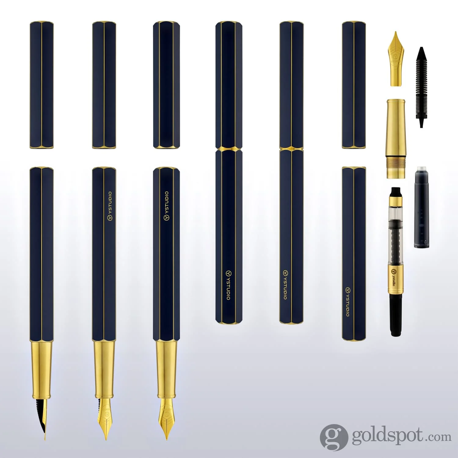 ystudio Classic Revolve Fountain Pen in Blue - Image 7