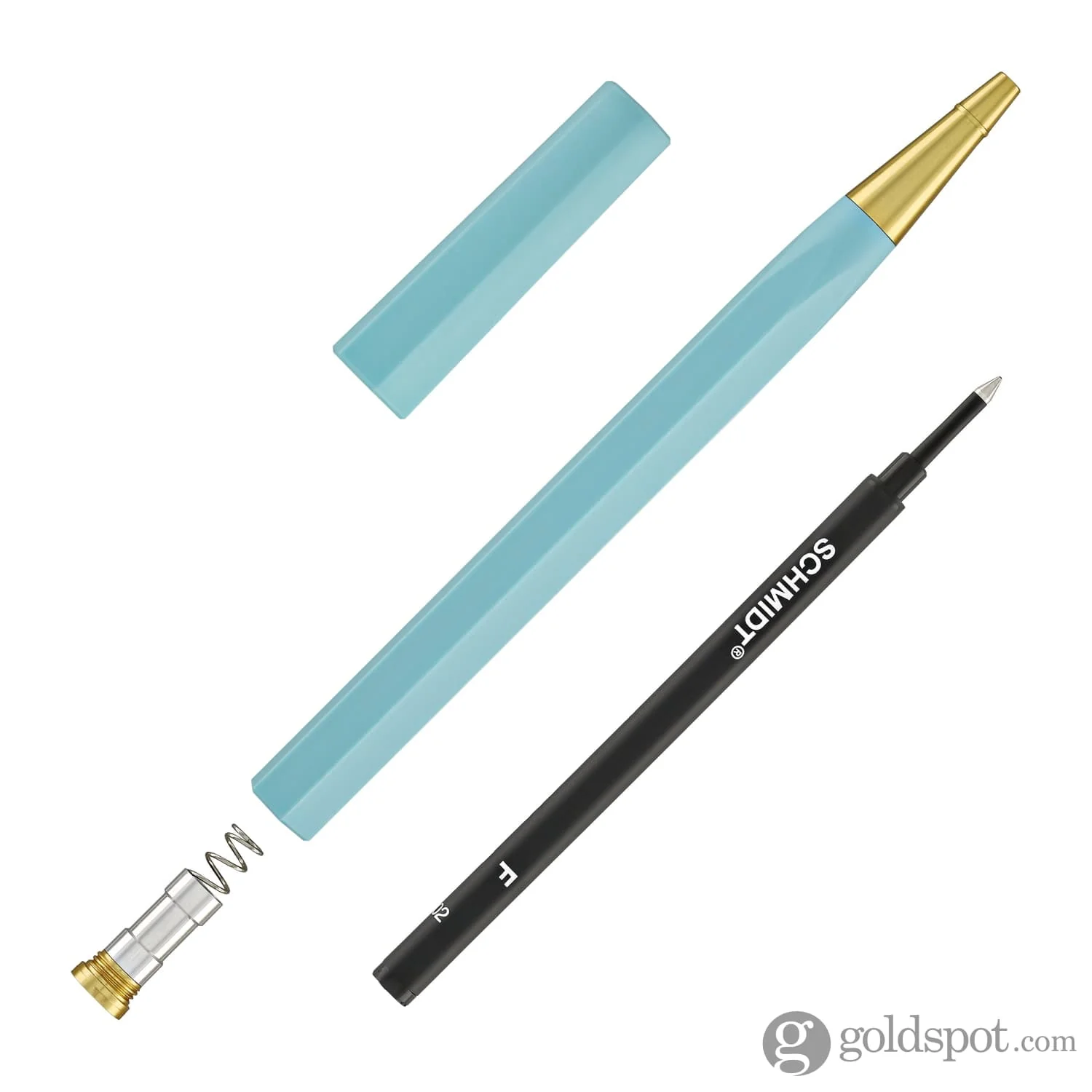 ystudio Glamour Evolve Ocean Sustainable Rollerball Pen in Sky Blue - Image 3