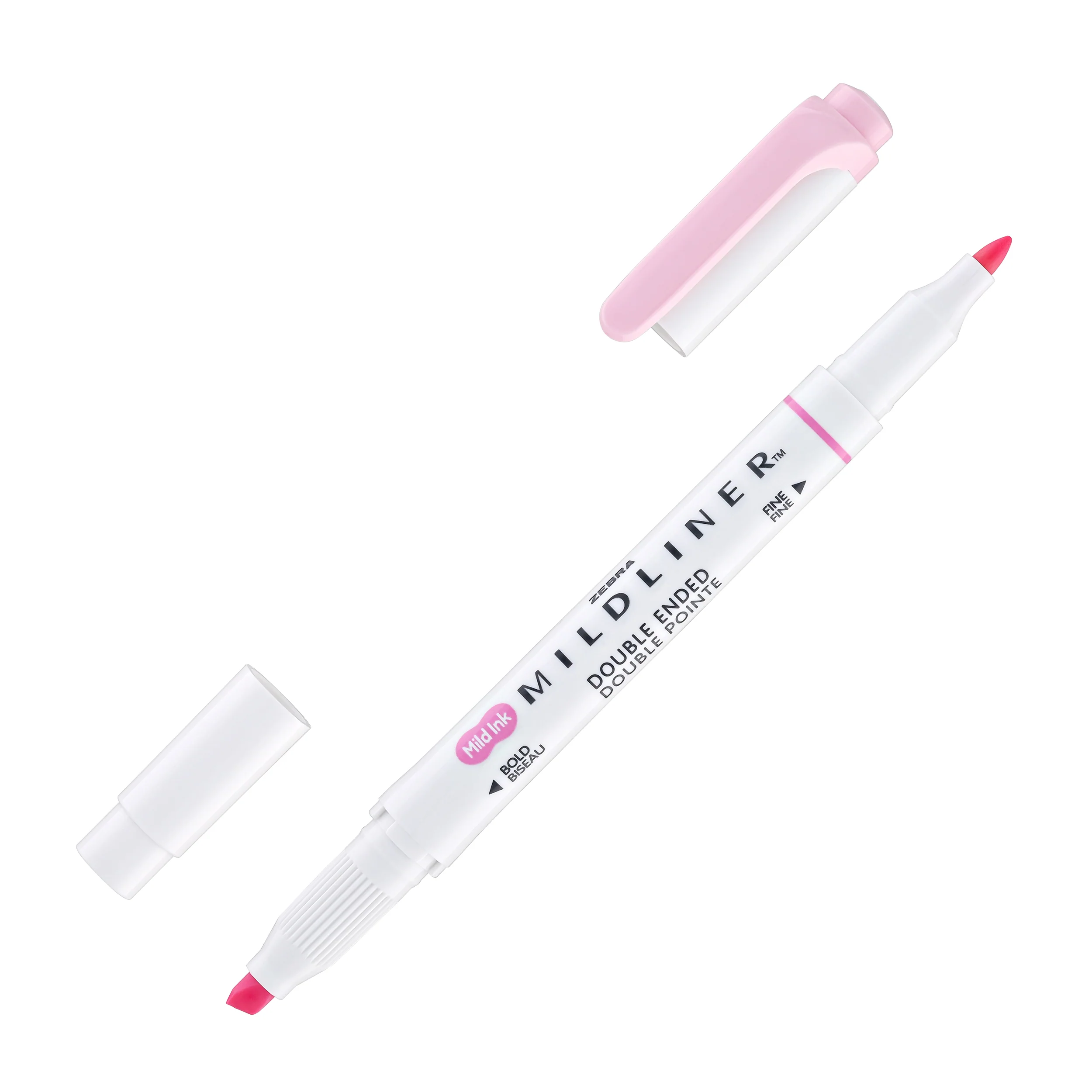 Zebra Mildliner Dual-Tip Highlighter in Baby Pink - Image 2