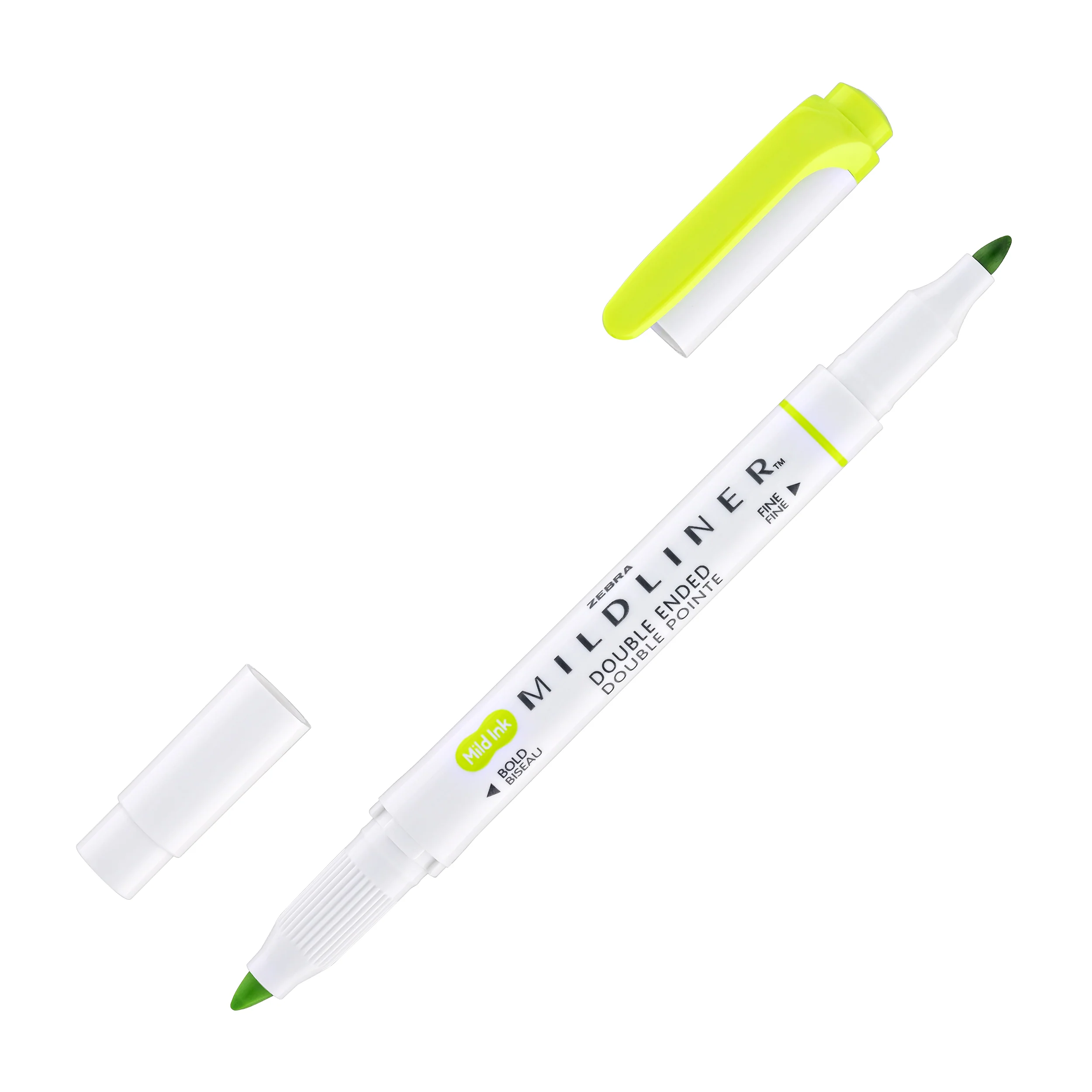 Zebra Mildliner Dual-Tip Highlighter in Citrus Green - Image 2