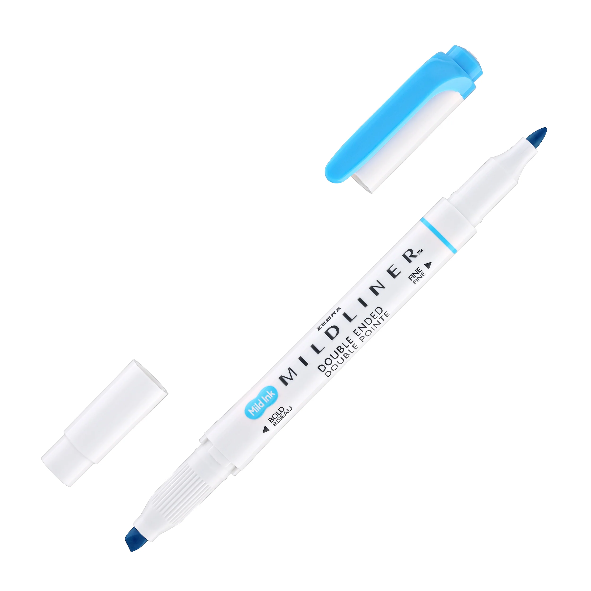Zebra Mildliner Dual-Tip Highlighter in Cyan - Image 2