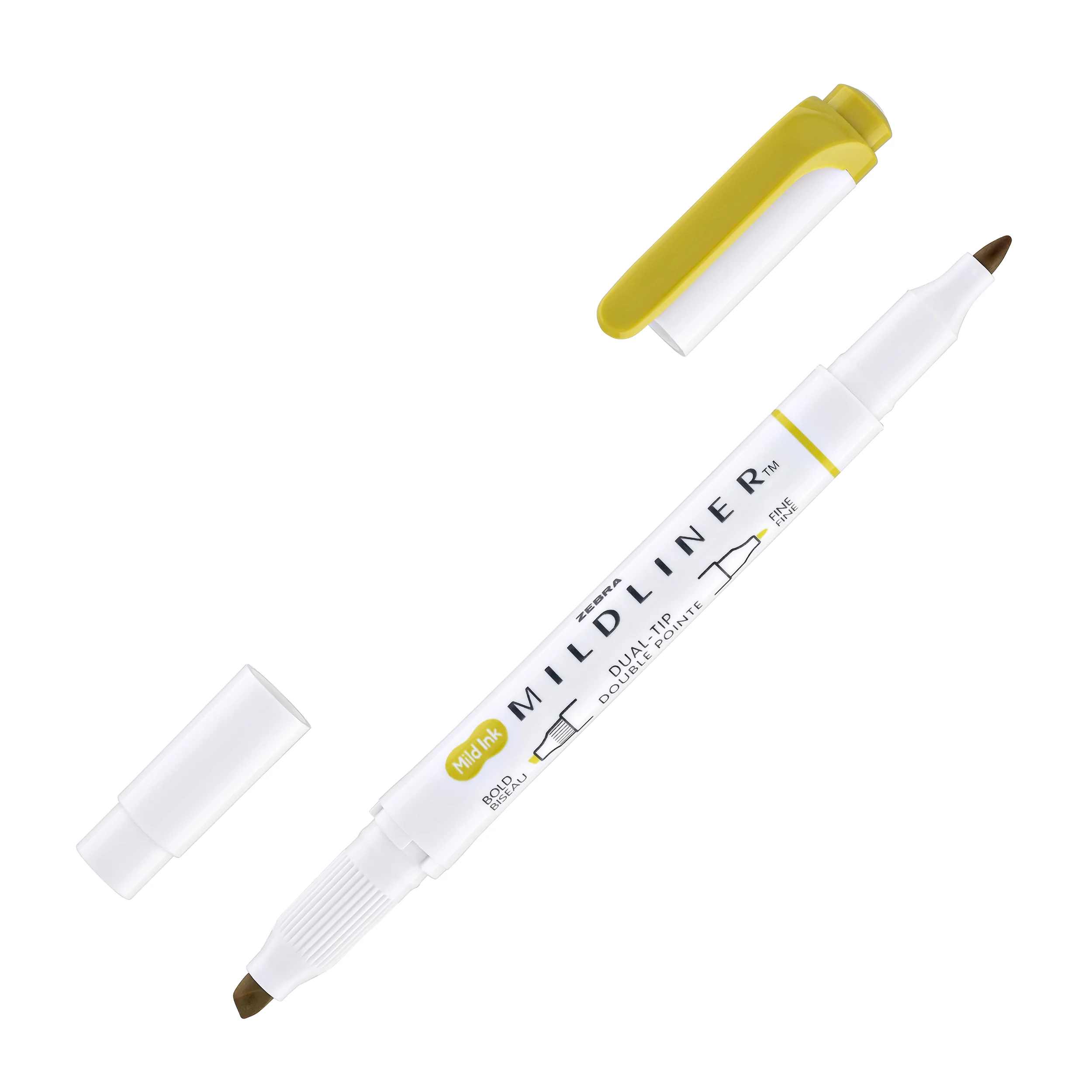 Zebra Mildliner Dual-Tip Highlighter in Mimosa Yellow - Image 2