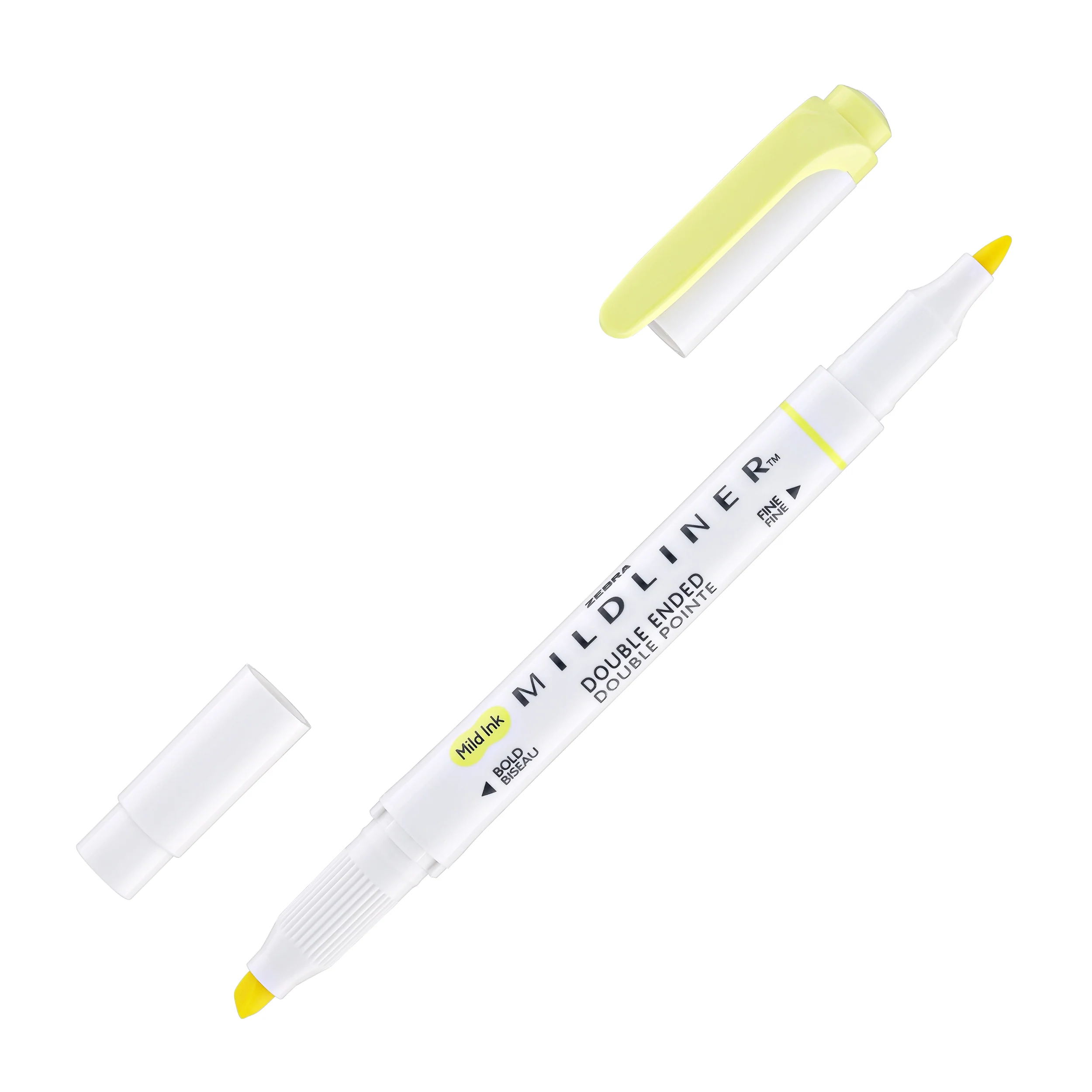 Zebra Mildliner Dual-Tip Highlighter in Sherbet Yellow - Image 2